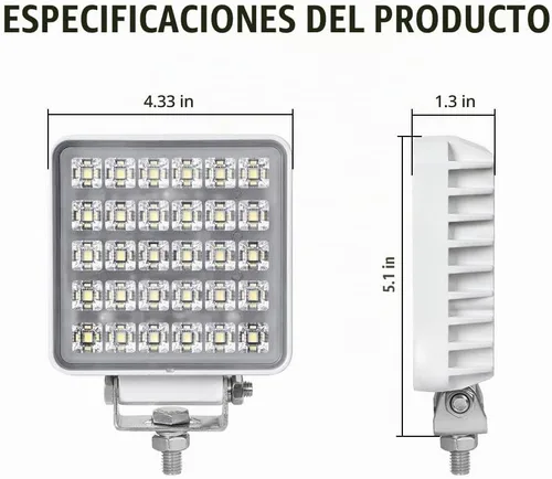 Vista 3 de Exzeit - Barra de luz LED impermeable para barco, 2 piezas 60W prueba impermeable cubierta/muelle luces marinas 4200LMS luz de inundación de 150°