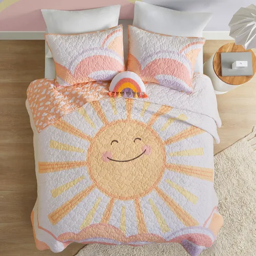 Vista 18 de Intelligent Design Juego de Edredón Reversible de Algodón para Niños - Diversión Vibrante, Estampado Juguetón, Ropa de Cama para Niños de Todas