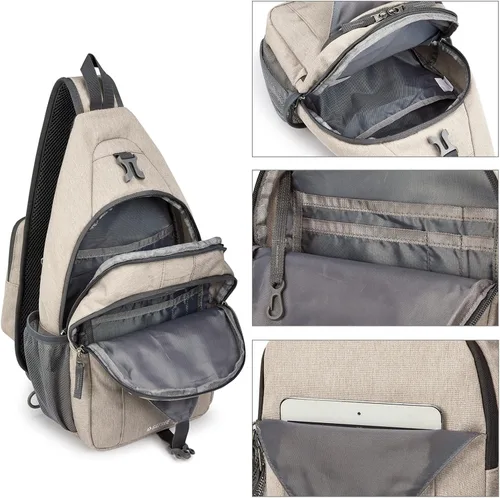 Vista 4 de G4Free Sling Bag RFID Blocking Sling Backpack+Lightweight Sling Crossbody Bag