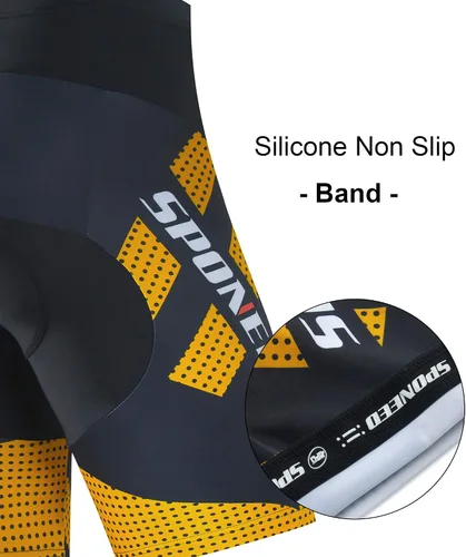 Vista 4 de sponeed Pantalones cortos de ciclismo para hombre pantalones acolchados para equitación ropa de ciclismo y ciclismo
