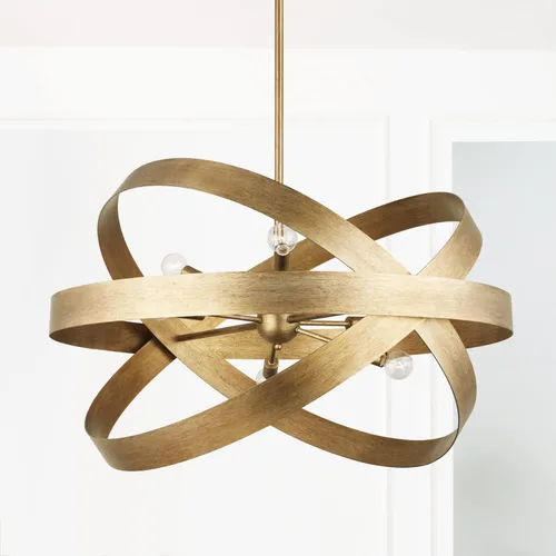 Vista 4 de Capital Lighting 439061ML Jude - Colgante geométrico moderno de metal llamativo, 6 luces, 360 vatios totales, 16 pulgadas de alto x 32 pulgadas