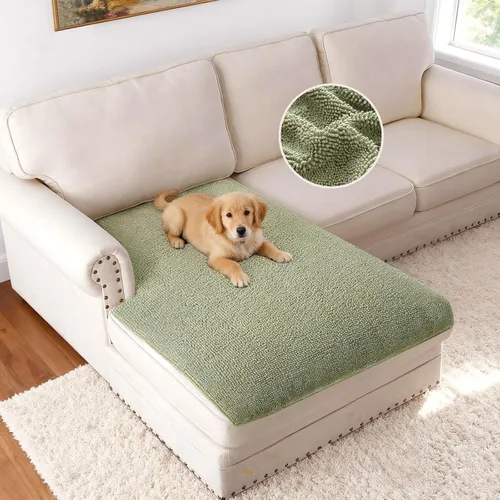 Vista 17 de H.VERSAILTEX Funda Antideslizante para Sofá de Mascotas Protector de Cama de Perro de Chenilla Funda de Sofá Gruesa y Suave Apta para Mascotas