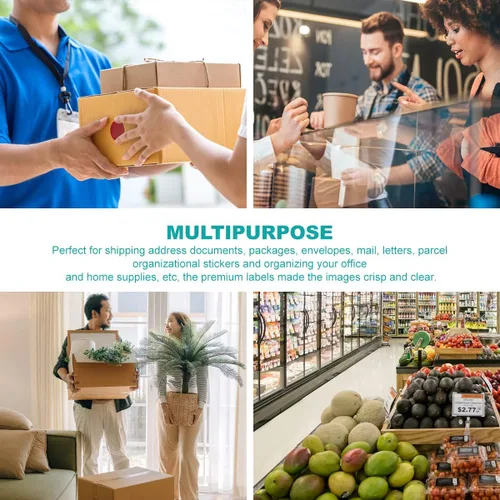Vista 7 de Etiquetas de código de barras multiusos de 2.36 x 1.18 pulgadas, FNSKU UPC Direct Therma, autoadhesivas, en blanco, dirección postal directa, 800