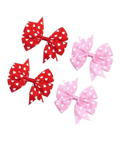 Vista 3 de Pinzas para el pelo para niñas, horquillas para el cabello con lazo para San Valentín, JHV14 (juego de 3 piezas)