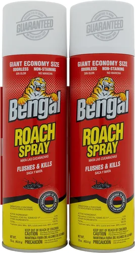 Vista 9 de Bengal Spray para Cucarachas, Aerosol en Spray Seco Sin Olor y Sin Manchas, 9 Onzas