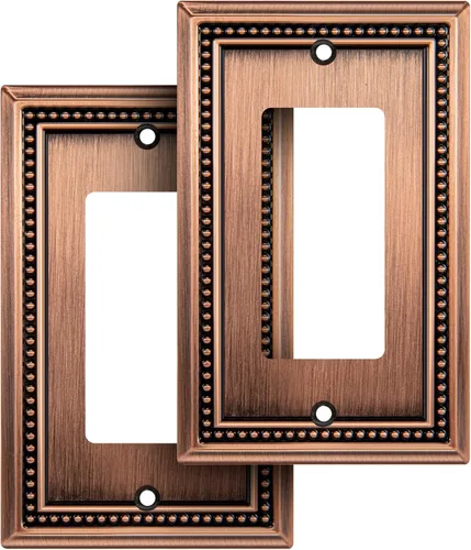 Vista 95 de Henne Bery Sunken Pearls Placa de Pared Decorativa de Servicio Pesado Placa de Interruptor Cubierta de Tomacorriente