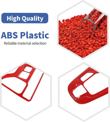 Vista 3 de RT-TCZ Para Cherokee Red Gear Shift Panel Cover Trim para Jeep Cherokee 2019 Up Rojo Interior Accesorios