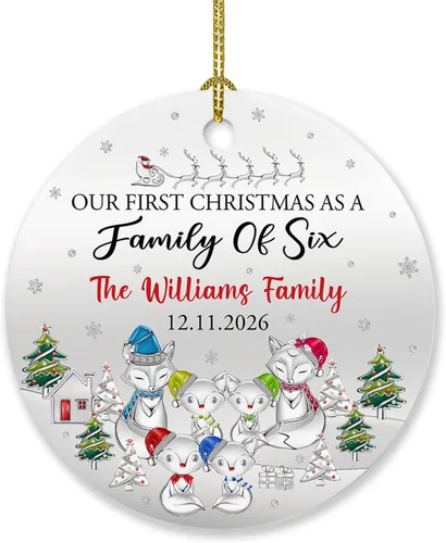 Vista 9 de Adorno personalizado para árbol de Navidad con nombre y año, regalo para mi nuevo apartamento, adorno personalizado para primera Navidad en un nuevo
