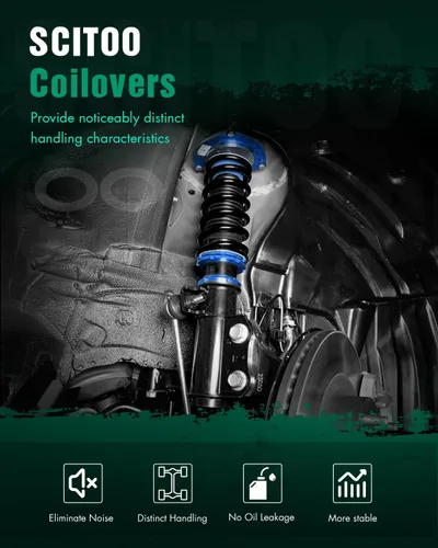 Vista 3 de Kit de bajada de bobinado de altura de amortiguación ajustable SCITOO Damper Coilover Suspensión apta para 2016-2017 para Subaru para Crosstrek