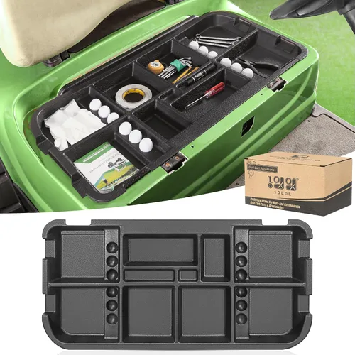 Vista 11 de 10L0L Golf Cart Under Seat Storage Tray Fits EZGO TXT, RXV, Club Car DS, Club Car Precedent, Yamaha G29, Electric Vehicle with Original Trojan