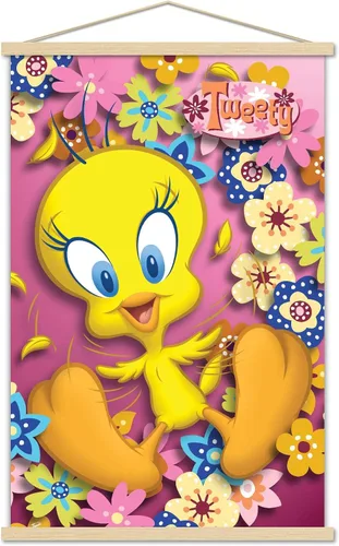 Vista 19 de Trends International Looney Tunes - Póster de pared de Tweety Bird de poder, 14.725 x 22.375 pulgadas, versión enmarcada de madera de granero