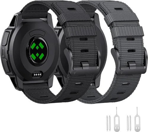 Vista 12 de Correa de reloj Garmin Instinct 2X/Instinct 3 de 1.969 in – Correa táctica de nailon resistente para Instinct 2X Solar, AMOLED, correa de repuesto