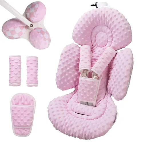 Vista 10 de Inserción para bebé Compatible con columpio 4moms Mamaroo y silla de auto para bebé, incluye 3 bolas de repuesto, inserción reversible para recién