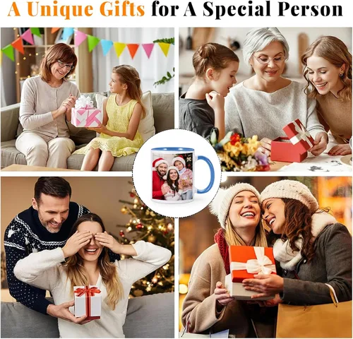 Vista 6 de Taza de café personalizada, taza personalizada, diseña tu propia taza con nombre y logotipo, texto fotográfico, tazas personalizadas en ambos lados