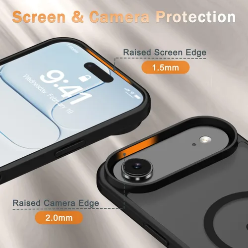 Vista 491 de Funda para Google Pixel 10 Pro XL, cubierta magnética mate, color negro Fit for MagSafe, Screen Protector included, Shockproof Military Grade