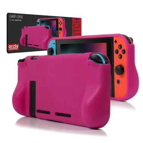 Vista 8 de Orzly Funda de agarre cómodo para Nintendo Switch, cubierta trasera protectora para uso en la consola Nintendo Switch en modo Gamepad de mano