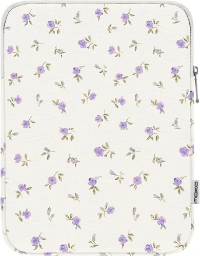 Vista 13 de MoKo 9-11 pulgadas Tablet Sleeve Bag Acolchado Protetivo Estuche de flor (Apricot flower)
