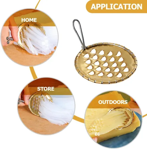 Vista 7 de DOITOOL Raspador de acero inoxidable herramienta de raspado de gelatina raspador de acero inoxidable, raspador de fideos fríos, rallador de queso