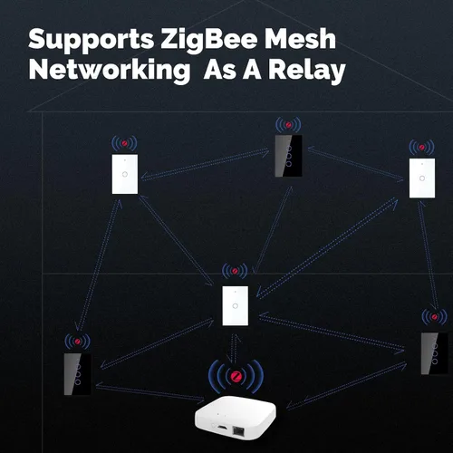 Vista 3 de MOES Zigbee - Interruptor inteligente de 1 banda, requiere MOES Zigbee Hub y cable neutro, interruptor de luz inteligente de un solo polo, funciona