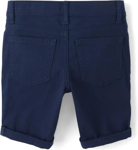 Vista 2 de The Children's Place Pantalones cortos de skimmer sólidos para niña, Azul