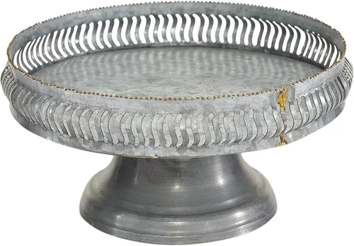 Vista 5 de Deco 79 Soporte de metal galvanizado para tartas, juego de 2 12", 16"W, gris