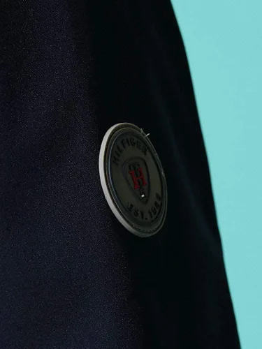 Vista 6 de Tommy Hilfiger Chaqueta Softshell ligera resistente al agua transpirable con capucha para hombre, Negro
