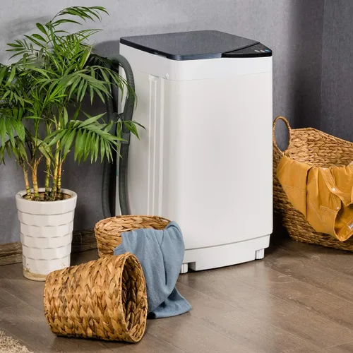 Vista 3 de Giantex Lavadora Completamente Automática, Lavadora Portátil y Secadora Centrífuga, Capacidad de 7.7 libras, Lavadora Compacta para Ropa con Luz