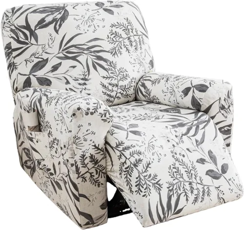 Vista 10 de Eco-Ancheng Fundas reclinables Lazyboy de 4 piezas, fundas para sofá reclinable, fundas antideslizantes para sillas reclinables, con bolsillos