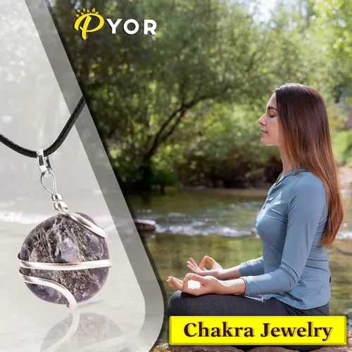 Vista 33 de PYOR Collar con colgante curativo de Reiki de cristal, gemas de buena suerte, prosperidad, riqueza, piedras preciosas naturales, collares de buena