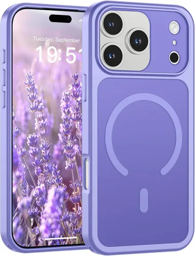 Vista 36 de SUPFINE Funda magnética para iPhone 11 Pro Max (compatible con MagSafe) (protección contra caídas de grado militar), delgada, translúcida mate, a