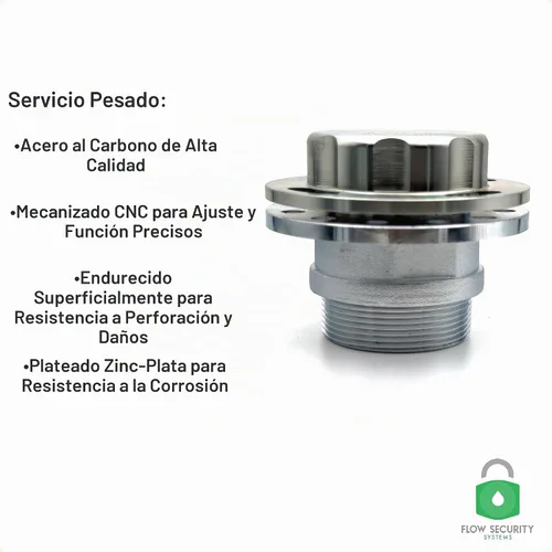 Vista 5 de La tapa de tanque de combustible con bloqueo no ventilada de Flow Security Systems Asegura tanques de combustible comerciales de transferencia
