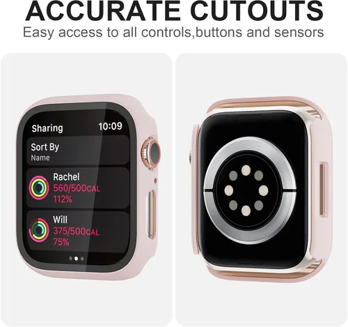 Vista 6 de Juego de 12 fundas para Apple Watch Series 11 10 de 1.811 in, protector de pantalla Touch Sensitivity, Scratch-proof Full Protective Bumper PC