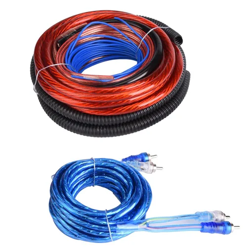 Vista 7 de Akozon 4 calibre 2800 W coche audio subwoofer amplificador altavoz instalación cable cable kit traje