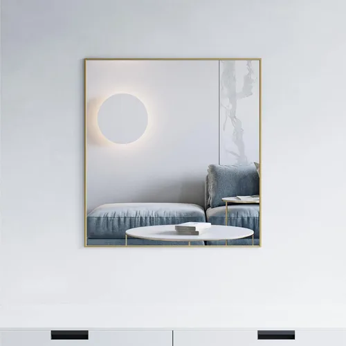 Vista 23 de Dowell Espejo de baño Espejo de pared rectangular con marco de metal Espejo de marco delgado Espejo de tocador de baño moderno - Negro 5004