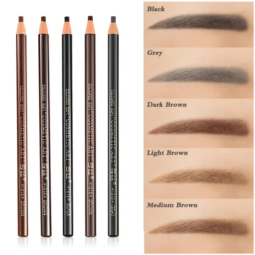 Vista 2 de 5 COLORES Set Lápiz De Cejas Dibujo Ojo Cejas Pluma Peel Off Maquillaje Cosmético