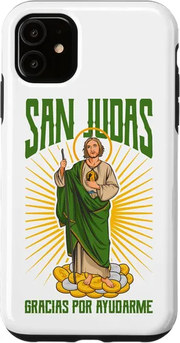 Vista 8 de San Judas Tadeo Gracias por ayudarme - Carcasa para iPhone 17