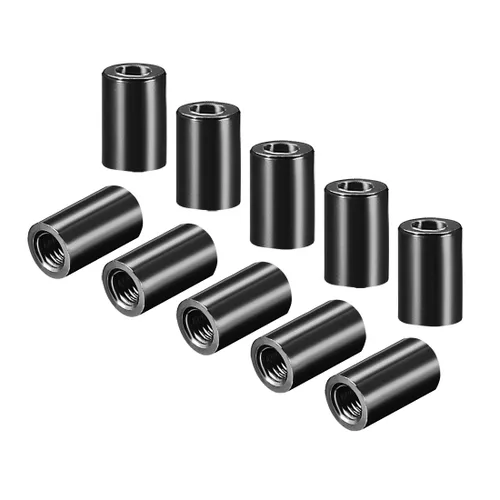 Vista 7 de uxcell Espaciador de columna de separación de aluminio redondo M3x5mm, para avión RC, FPV Quadcopter, CNC, negro, 10pcs