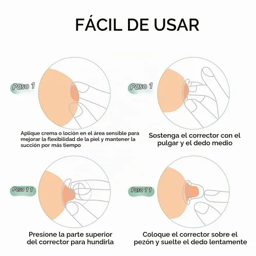 Vista 4 de 12 piezas de cubierta de pezón para lactancia, corrector de pezón invertido de silicona, con estuche de transporte transparente, extensor de pezón