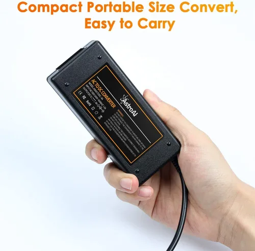 Vista 4 de AstroAI Convertidor de CA a CC 6A y cable de extensión para encendedor de cigarrillos