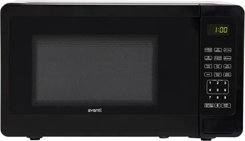 Vista 2 de Avanti - Horno microondas compacto de 700 vatios con 6 configuraciones precocinadas, descongelación rápida, panel de control electrónico y plato