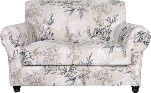 Vista 27 de SearchI Funda elástica para sofá, funda para sillón de 2 piezas con funda de cojín separada para silla, protector de muebles lavable para sala
