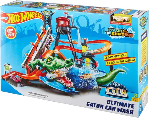 Vista 18 de Hot Wheels City Lavado de Autos y Cocodrilo Gigante