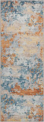 Vista 31 de Gertmenian - Tapete bohemio decorativo para interior, antideslizante, muy resistente para zonas de alto tránsito en habitación, sala de estar, Azul