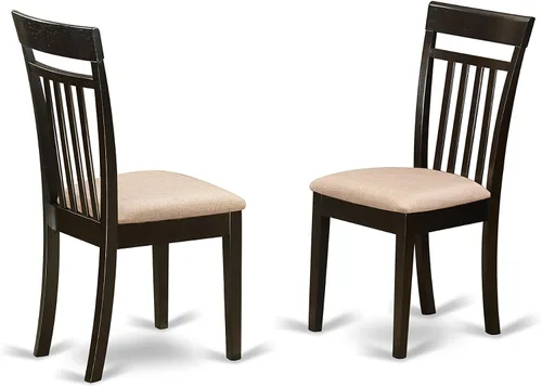 Vista 5 de East West Furniture LYCA5-CAP-C - Juego de mesa de comedor moderno de 5 piezas, incluye una mesa rectangular de madera con hoja de mariposa y 4