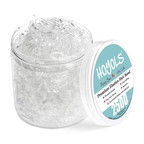 Vista 8 de HOYOLS - Mini bandas de goma coloridas, lazos para el cabello para trenzas 25 Mixed Colors, TPU Small Elastic Bands, for Daily Ponytails Styling