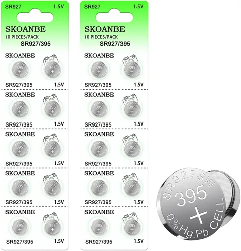 Vista 8 de SKOANBE Batería de reloj de celda de moneda con botón LR926 SR927SW 1.5V AG7 399 395 395A LR57 botón