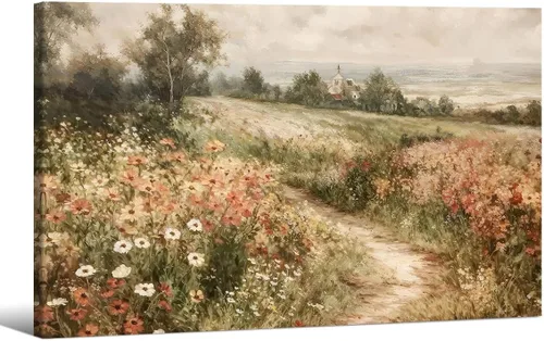 Vista 35 de Haitunone Póster de estanque de pato real con animales de granja, arte de pared, pintura de pato vintage, pintura al óleo, cazador de pájaros