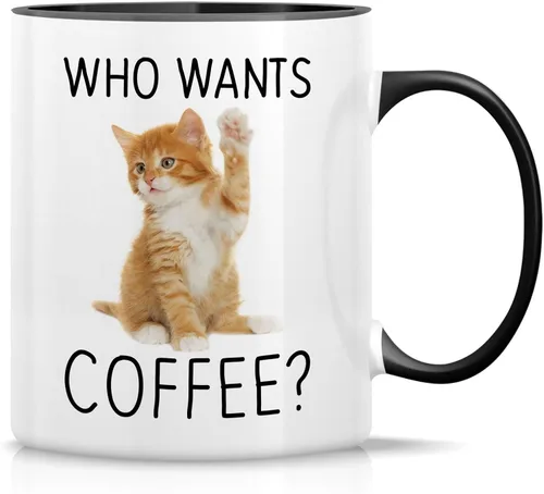 Vista 28 de Retreez - Taza Graciosa Show Me Your Kitties Amantes de Gatos, 325 ml, Tazas de Café de Cerámica, Divertidas, Sarcasmo, Sarcasticas, Regalos