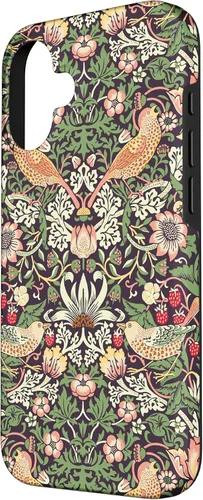 Vista 2 de Funda con diseño Art Nouveau para iPhone 16, diseño de ladrón de fresas William Morris