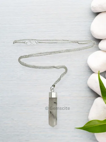 Vista 6 de Wholesalegemshop GEMSCITE - Collar con colgante de cristal curativo, protección de energía negativa, limpiador natural para el estrés, piedra